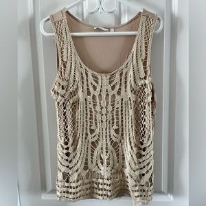 Reitmans Beige and gold knit Top | Size XXL